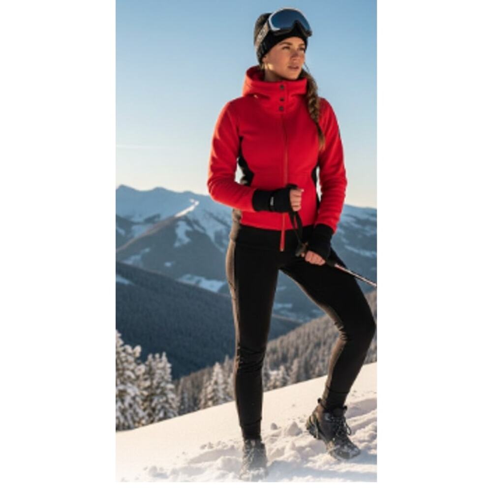Ralph Lauren Women’s Red & Black Zip Up Hoodie Size XL